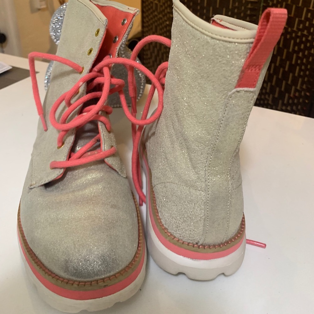 Gold rose boots sneakers